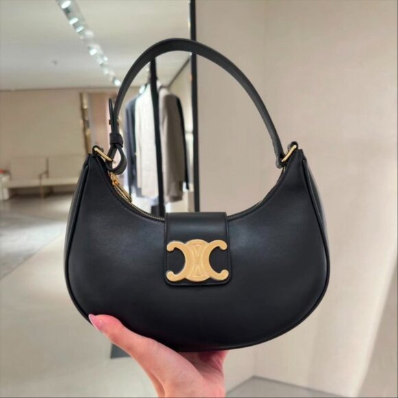 Celine Arc de Triomphe Ava Soft Meniscus Bag Black - Picture 4 of 5